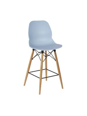 Shoreditch ECO Shell K Frame Mid Height Stool Beech