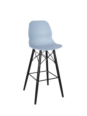 Shoreditch ECO Shell K Frame Poseur Height Stool (BLK)