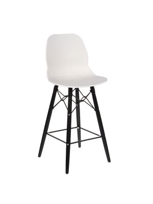 Shoreditch ECO Shell K Frame Mid Height Stool (BLK)