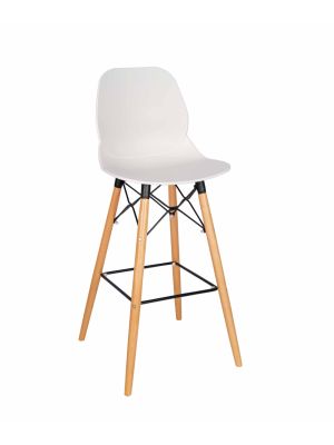 Shoreditch ECO Shell K Frame Poseur Height Stool (Beech)