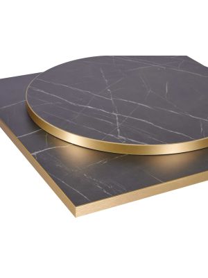 Laminate Top: Egger Black Pietra Grigia (F206 ST9) Gold Edge (Various Sizes)