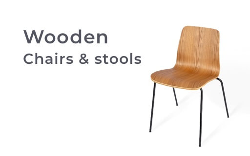 Wooden chairs and stools